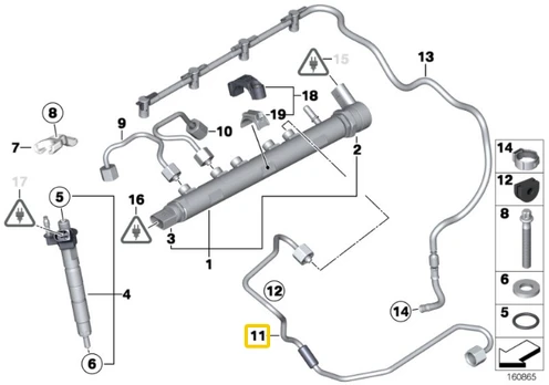BMW Spaudimo Šlaunis 13537800604 Originalus