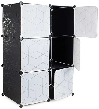 Modular wardrobe for clothes, bookcase, cupboard