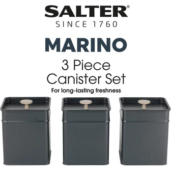Salter BW124591EU7 Marino 3-Piece Canister Set