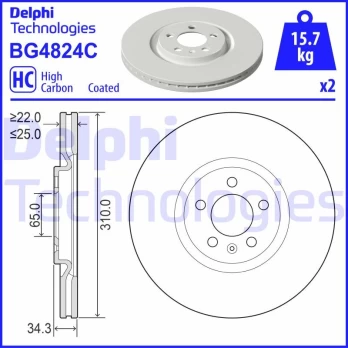DELPHI BG4824C Brake Disc