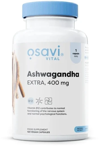 Ašvaganda OSAVI Vital Extra 400 mg, 120 kapsulių