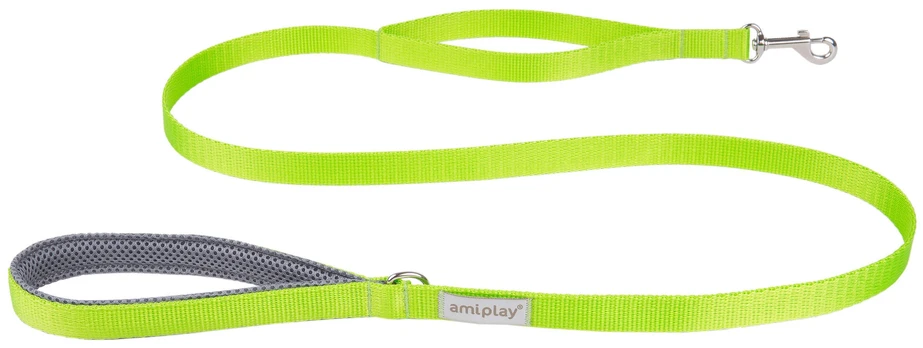 Pavadėlis Amiplay Samba, žalias, S, 1.5m x 1.5cm