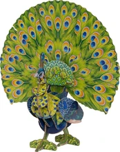 MAKEBUG 3D popierinė delionė green peafowl, MB-D-0016 kaina
