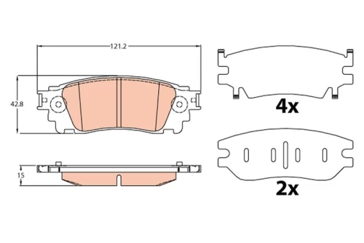 TRW GDB4459 Brake pad set