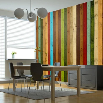Artgeist Fototapetas - Wooden rainbow
