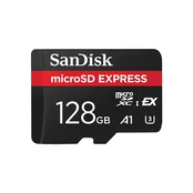 SanDisk microSD Express, 128 GB, juoda - Atminties kortelė
