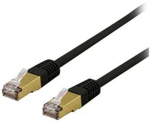 DELTACO S/FTP Cat6a patch cable, delta cert, LSZH, 0,5m, juodas