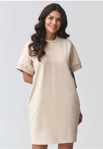 Džemperinė oversize suknelė Makadamia, 95% medvilnė