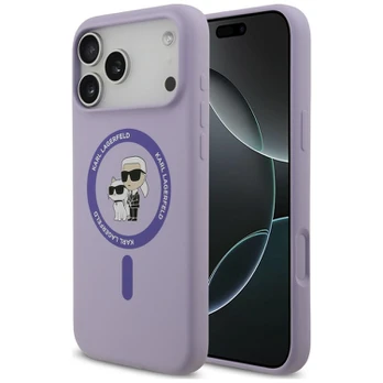 Karl Lagerfeld Silicone Karl&Choupette Ring MagSafe Case for iPhone 18 Pro Max / iPhone 17 Pro Max P