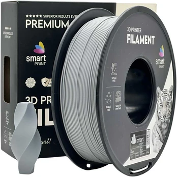 3D Plastikas - Filamentas PLA pilkas | 1.75 mm, 1kg | SPrint