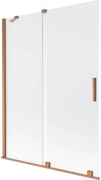 Vonios sienelė Mexen Velar, 130 x 150 cm, Brushed copper/matinis stiklas