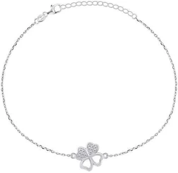 Brilio Silver Brilio Sidabrinis Sidabrinis bracelet Four-leaf clover with zircons BRC69W