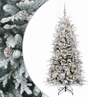 Dirbtinė Kalėdų eglutė su burbulais 210 cm 300 LED Šilta balta