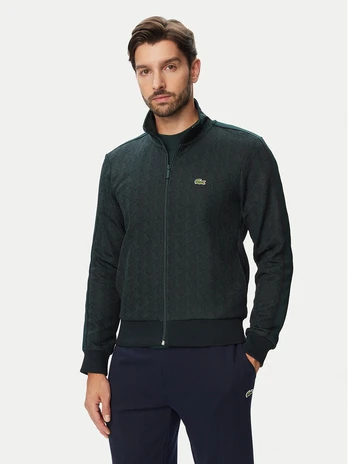 Lacoste Džemperis SH1368 Tamsiai žalia Regular Fit