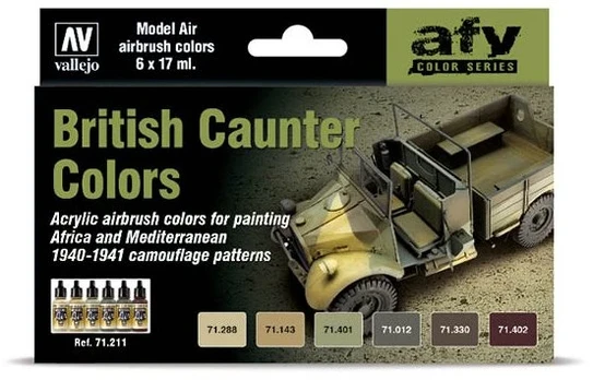 Vallejo Vallejo: 71.211 – Model Air – AFV – britų Caunter spalvos (6x17 ml)