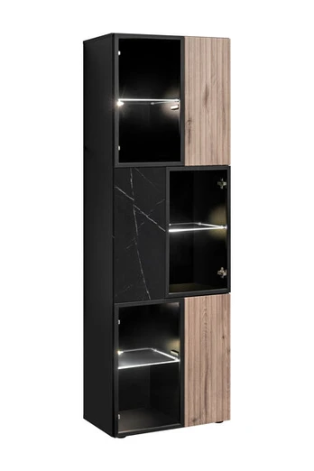 Vitrina Cannes, juoda/ruda