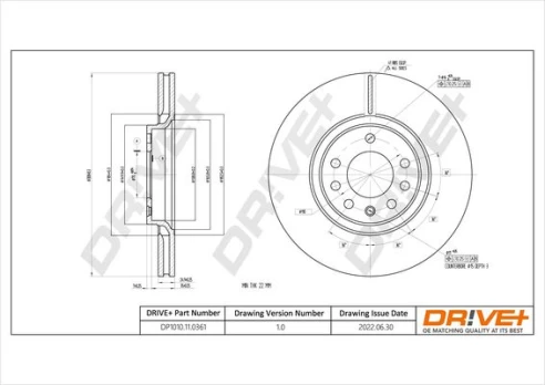 Stabdžių diskas Dr!ve+ DP1010.11.0361