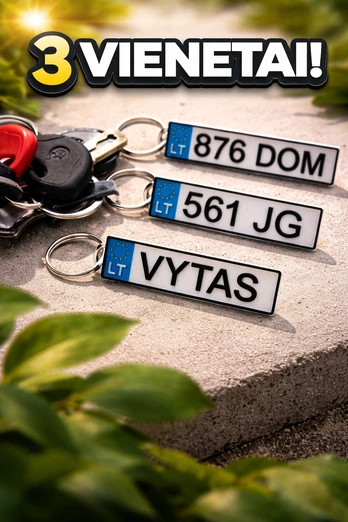 Numerių raktų pakabukai (3 vnt. rinkinys)