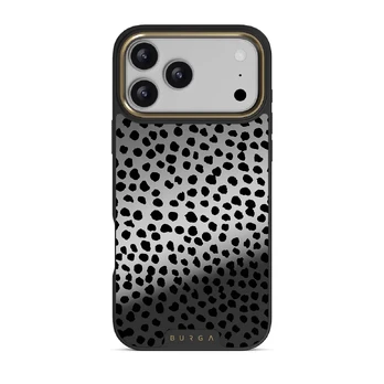 Almond Latte - Cute iPhone 17 Pro Max Case, Elite Mirror (MagSafe) / Gold