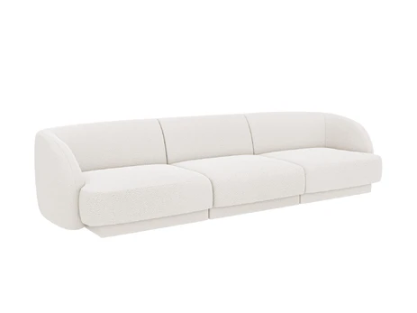 Boucle Sofa, Miley, 3 vietų, 255x90x70, balta