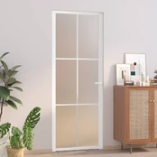 Vidaus durys, baltos, 76x201,5cm, matinis stiklas ir aliuminis kaina