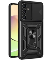 Juodas dėklas Samsung Galaxy S23 FE telefonui "Slide Camera Armor"