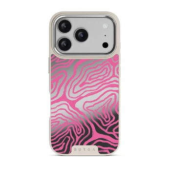 Pink Shores - iPhone 17 Pro Case, Elite Mirror Light (MagSafe) / Silver