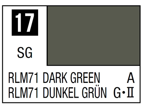 Mr Hobby Mr.Hobby - Mr.Color serijos nitro dažai C-017 RLM71 Dark Žalias, 10ml
