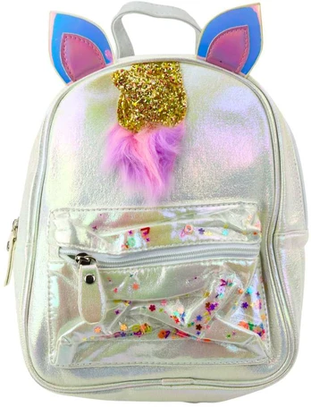 Lean Children's Backpack with Unicorn Horn Moving Confetti Pearl 25cm 4.5L