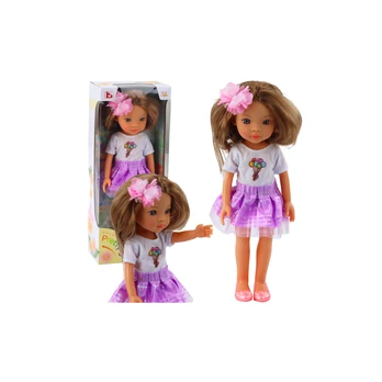Lean Toys Lėlė su violetiniu sijonu, 32 cm