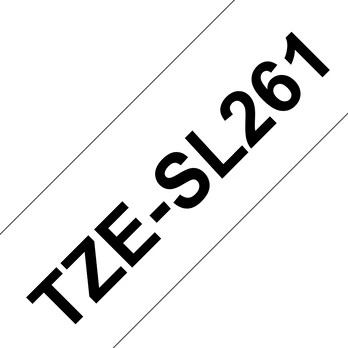 BROTHER TZESL261 36 MM BLACK ON WHITE SELF LAMINATE