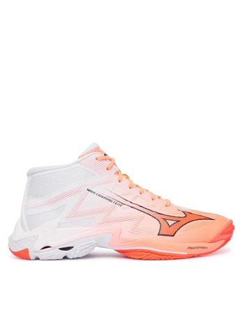 Mizuno Batai uždaroms aikštelėms Wave Lightning Elite Mid V1GA2605 Koralų