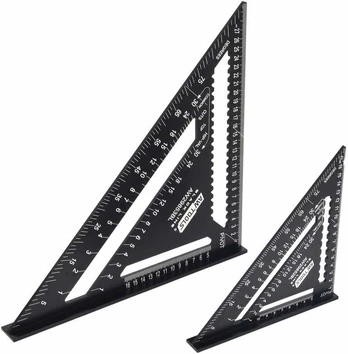 AW-Tools AWTOOLS KĄTOWNIK STOLARSKI ALUMINIOWY 12" Juodas LINE