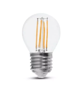 6W LED filamentinė lemputė, E27, G45, 3000K