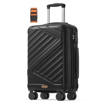 Songmics Lagaminas 55x36x20 cm Juodas