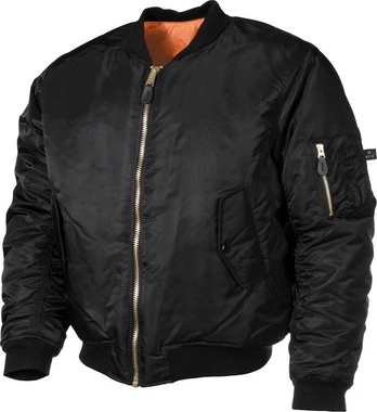 MFH US Flight Jacket MA1 juodas