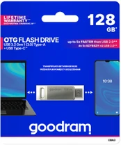 USB atmintinė Goodram ODA3, sidabro, 128 GB