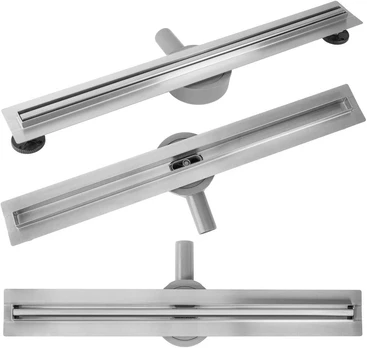 Dušo latakas REA Neox Slim Pro, Brushed Steel, 80 cm