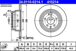 ATE 24.0110-0214.1 Brake Disc kaina