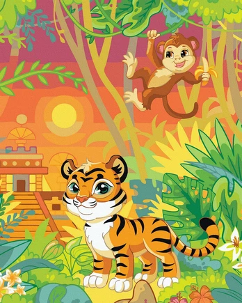 Tapybos rinkinys "Tiger in the jungle II"