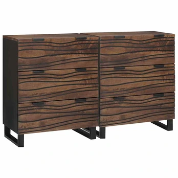 Šoninė spintelė 2 pcs graikinis riešutmedis 60 x 33,5 x 75 cm