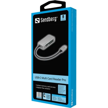 SANDBERG USB-C Multi Card Reader Pro | 136-38