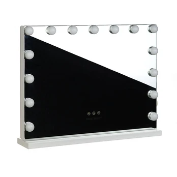 LED veidrodis HOLLYWOOD 58x43 cm – su 3 apšvietimo režimais ir USB jungtimi
