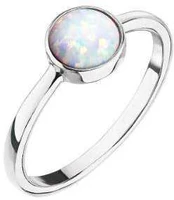 Evolution Group Sidabrinis ring with baltas opal 15001.1 baltas