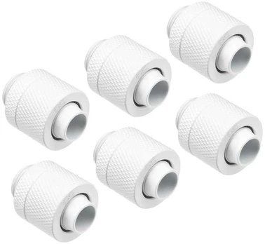 Alphacool 17624, Fittings, Brass, Baltas, 1/4", 27 mm, 2 cm