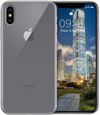 Wave silikoninis dėklas iPhone X / Xs, skaidrus