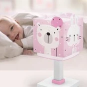 Vaikų stalo lempa „Baby Jungle“, rožinė, G4, plotis 14 cm