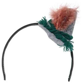 Partychimp Mini tyrolerhat med fjer