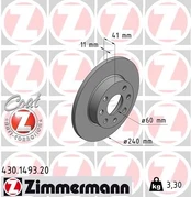 Stabdžių diskas ZIMMERMANN 430.1493.20 kaina
