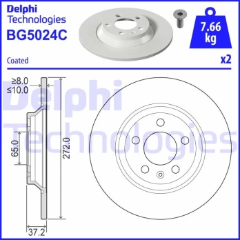 Stabdžių diskas DELPHI BG5024C